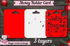 Christmas Money Holder Card SVG, paper cut template svg Product Image 3