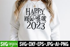Happy New Year 2023 SVG Cut File, New Year SVG Design Free Product Image 2