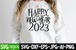 Happy New Year 2023 SVG Cut File, New Year SVG Design Free Product Image 2