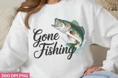 Gone fishing PNG, Fishing Sublimation Product Image 2
