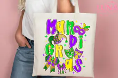 Brushstroke Mardi Gras PNG, Fleur De Lis Coquette PNG Product Image 1