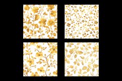 Gold Flowers Digital Paper Pattern Product Image 2