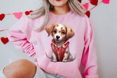 Cute Valentine Dog Clipart, Valentines Day Dog Clipart Product Image 3