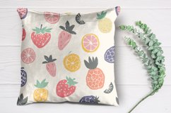 Pastel Fruit Digital Paper: Seamless Watercolor Patterns Product Image 2