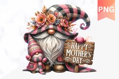 Mother's Day Sublimation Gnome- PNG Design Product Image 1
