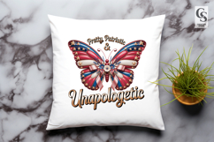 Pretty Patriotic Butterfly Clipart Sublimation PNG Product Image 2