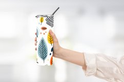 Abstract Shapes And Leaves Tumbler Wrap Sublimation Product Image 2