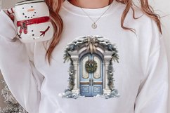 Cute Silver Christmas Watercolor Clipart, Christmas SVG Product Image 2