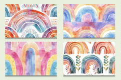 Watercolor Boho Rainbow Cutting Boards sublimation Design Product Image 2