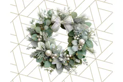Christmas Wreath Clipart, Holiday Greenery PNG Illustrations Product Image 2