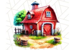 Kids Farm Clipart, Cute Farmer and Farm Animal PNG Product Image 3