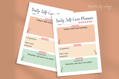 Vibrant Daily Self-Care Planner Template, Editable Digital Product Image 2