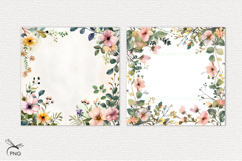 Floral digital paper, background clipart Product Image 2