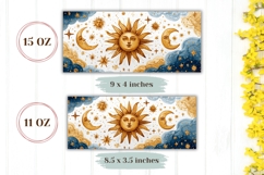 Moon Mug Wrap, Celestial Mug Template, Sun Mug Design Product Image 2