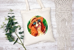 Summer Dog Illustration, Cavalier King Charles Spaniel PNG Product Image 2