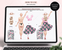 Travel Girl Clipart Portrait Creator Product Image 2