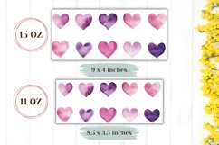 Love Mug Design, Purple Love Hearts Mug Sublimation Product Image 2