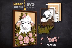Sheep Frame SVG laser cut file for Glowforge Product Image 2