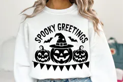 Spooky Greetings Svg | Halloween Svg | Shirt Svg Product Image 1
