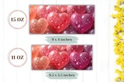 Love Mug Wrap Design, 3D Love Hearts Mug PNG Product Image 2