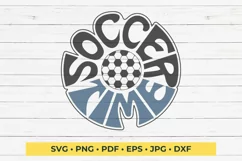 Soccer time Word Art SVG cut file Product Image 2