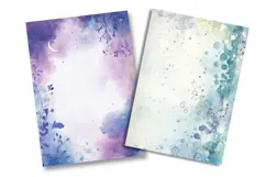 Watercolor Moonlit Junk Journal Pages Product Image 2