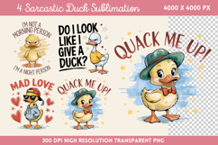 Sarcastic Duck Sublimation PNG Product Image 1