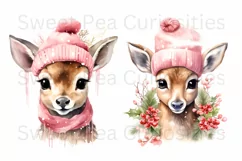 Christmas, Pink, Ephemera, PNG, watercolor, Clipart Product Image 2