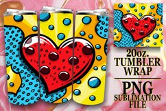 Valentine&#039;s Day Tumbler Design - Heart Realism Sublimation Product Image 1