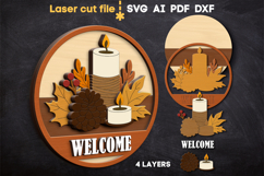 Thanksgiving Welcome SVG laser cut files for Glowforge Product Image 2
