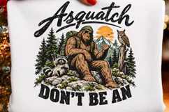 Bigfoot Wander Free PNG, Vintage Sasquatch Hiking PNG, Funny Product Image 2