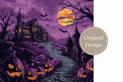 Halloween Tumbler Wrap, Halloween Pumpkins Tumbler PNG Product Image 2
