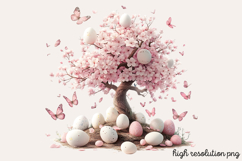 Easter Egg Tree Clipart Bundle PNG Product Image 7