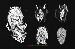 10 Bundle Dark Art Shinigami Japanese Oni God Grim Reaper Product Image 3