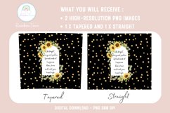 Sunflower 20 oz Skinny Tumbler Wrap Sublimation Design PNG Product Image 2