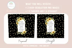 Sunflower 20 oz Skinny Tumbler Wrap Sublimation Design PNG Product Image 2