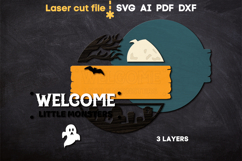 Welcome Halloween SVG laser cut file for Glowforge Product Image 3