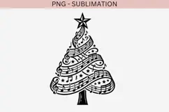 Christmas tree silhouette png design for T-shirts Product Image 2
