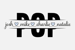 Pop Split Name Frame SVG, Father&#039;s Day SVG, Dad T-Shirt Product Image 1