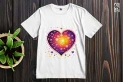 Heart with Stars Clipart Sublimation PNG Product Image 2