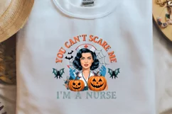 Vintage Halloween Nurse You can not scary PNG Product Image 1