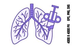Colored Biopsy Lung Icon Product Image 1
