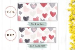 Cute Love Mug Wrap Design, Cartoon Hearts Mug Sublimation Product Image 2