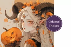 Kawaii Halloween Tumbler Wrap Design, Halloween Sublimation Product Image 2