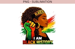 Black History Month PNG | I Am Black History Shirt Design Product Image 2