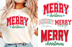 Merry Christmas Svg, Merry &amp; Bright svg, Christmas Shirt Product Image 2