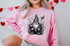 Black Gnome Valentines Day Clipart, Valentines Clipart Product Image 2