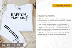 Happy Moments SVG - Motivational Sleeve T shirt Product Image 2