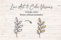 Hand Drawn Autumn Leaf Branch SVG Product Image 2