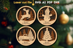 Christmas Ornaments Bundle SVG laser cut file for Glowforge Product Image 2